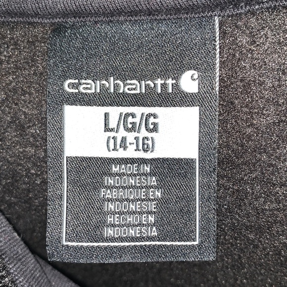 CARHARTT WOMANS SIZE LARGE (14-16) FLEECE HOODED PULLOVER - Picture 8 of 9